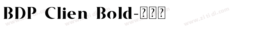 BDP Clien Bold字体转换